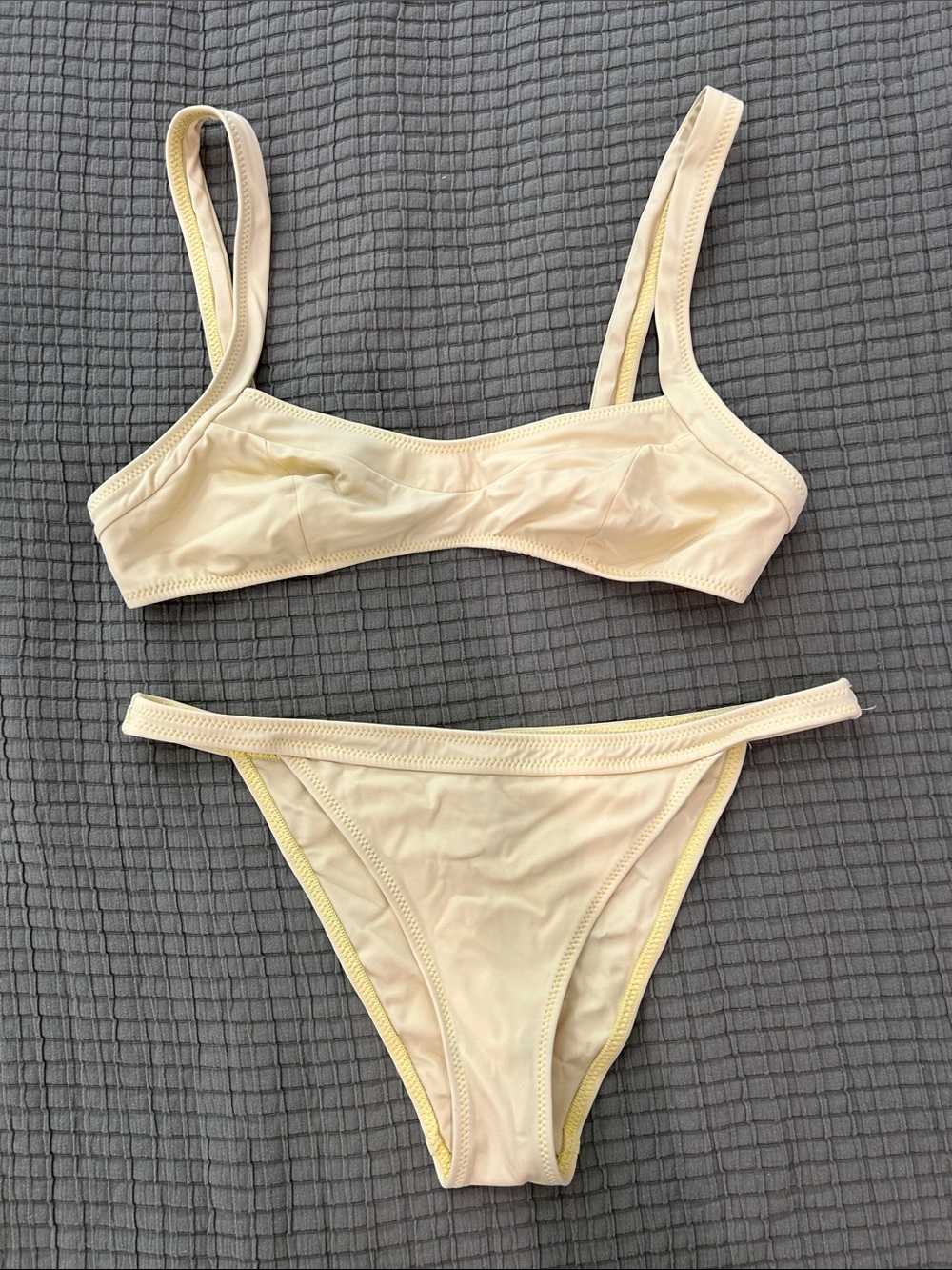 SOLID & STRIPED butter yellow Bikini Set